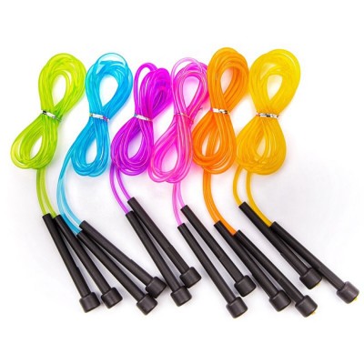 2020 hot sales factory adjustable  cheap  price pvc skipping jump rope multiColour for gym